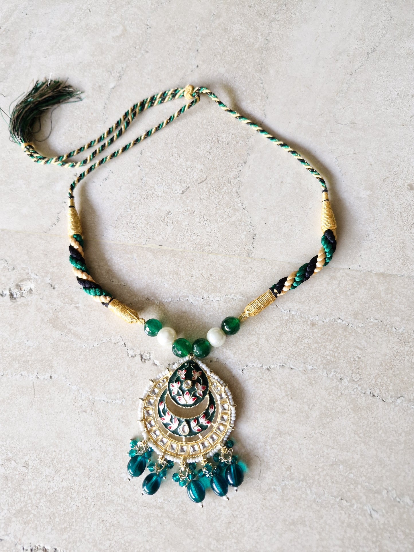 Traditional Necklace - Zainab Meenakari Piece