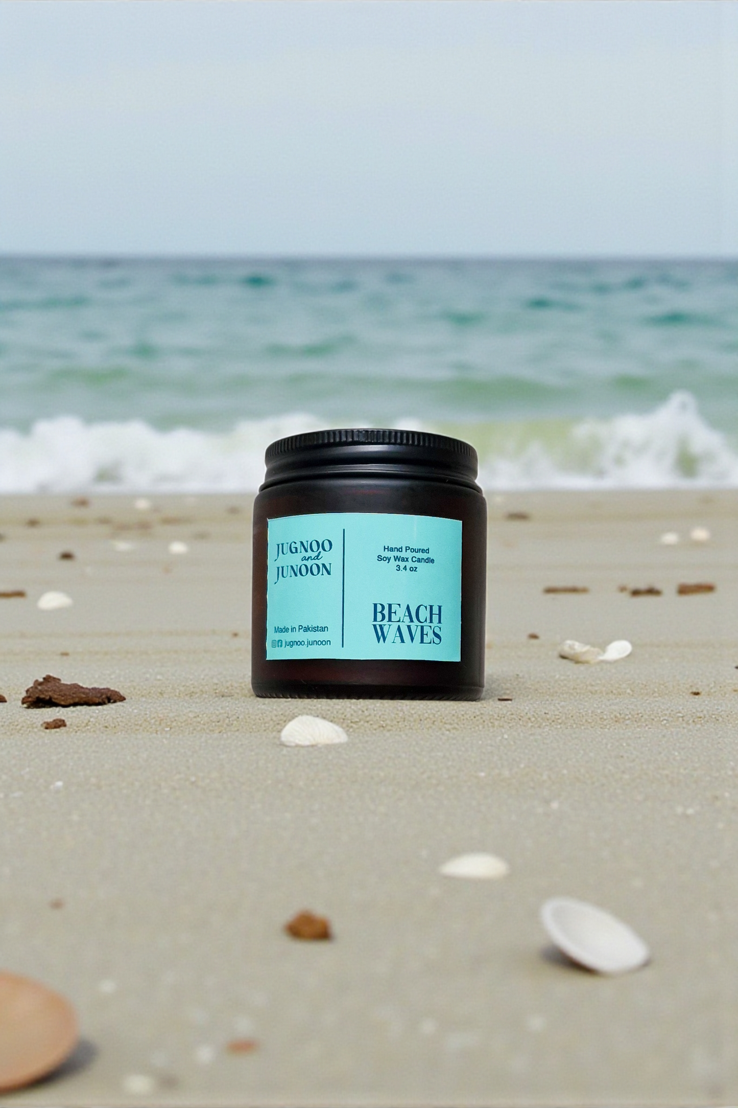 Beach Waves Front Premium Candle