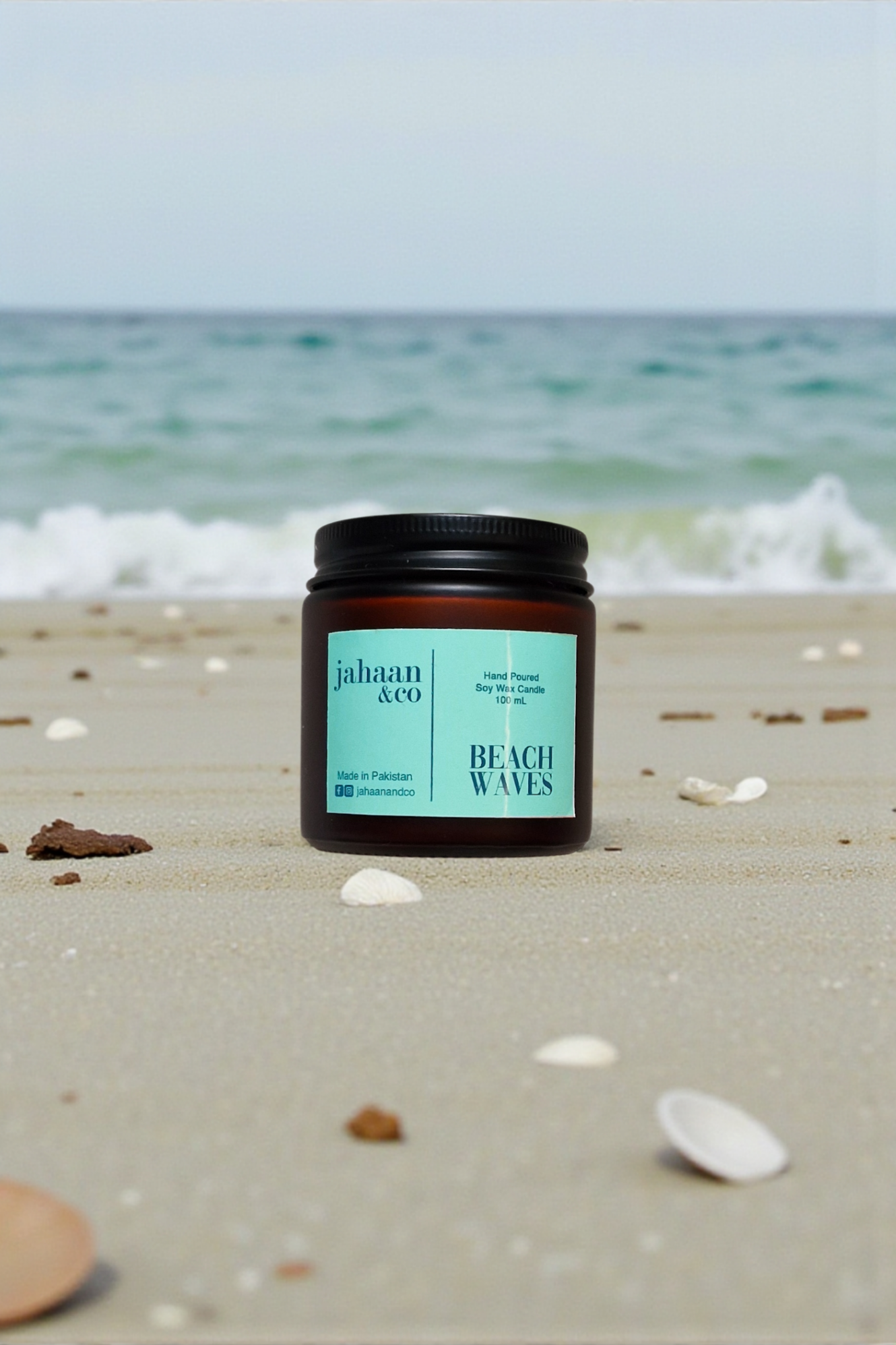 Beach Waves Front Premium Candle