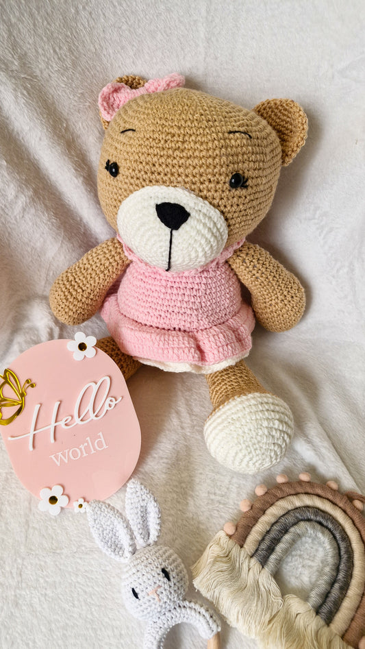 Crochet Lila Bear 20"