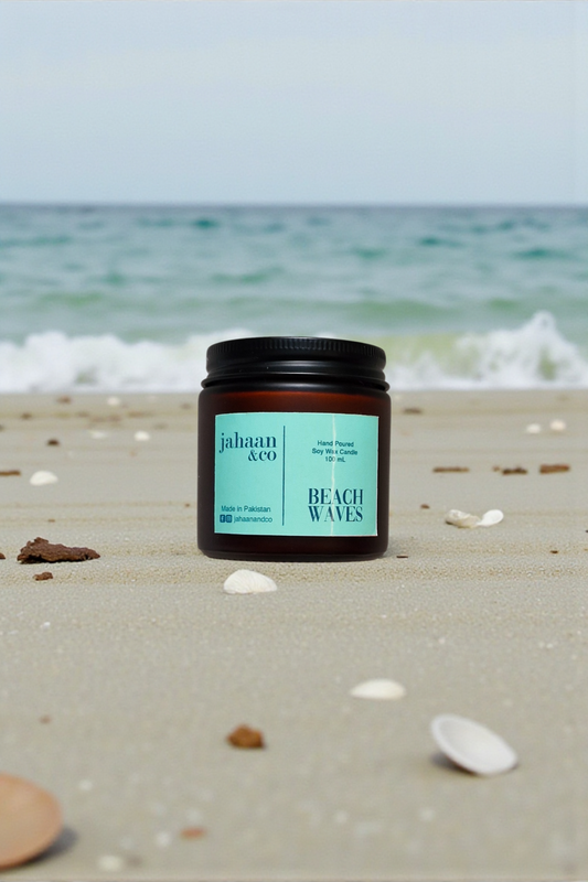 Beach Waves Front Premium Candle