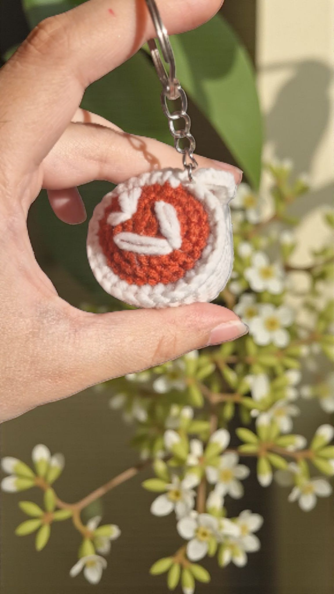 Espresso Coffee Crochet Keychain