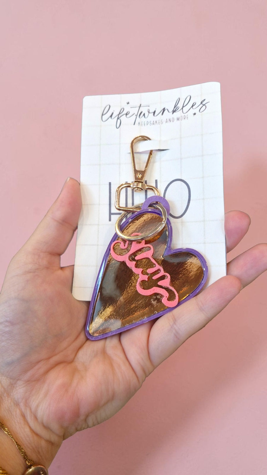 Glow Hearts Keychains