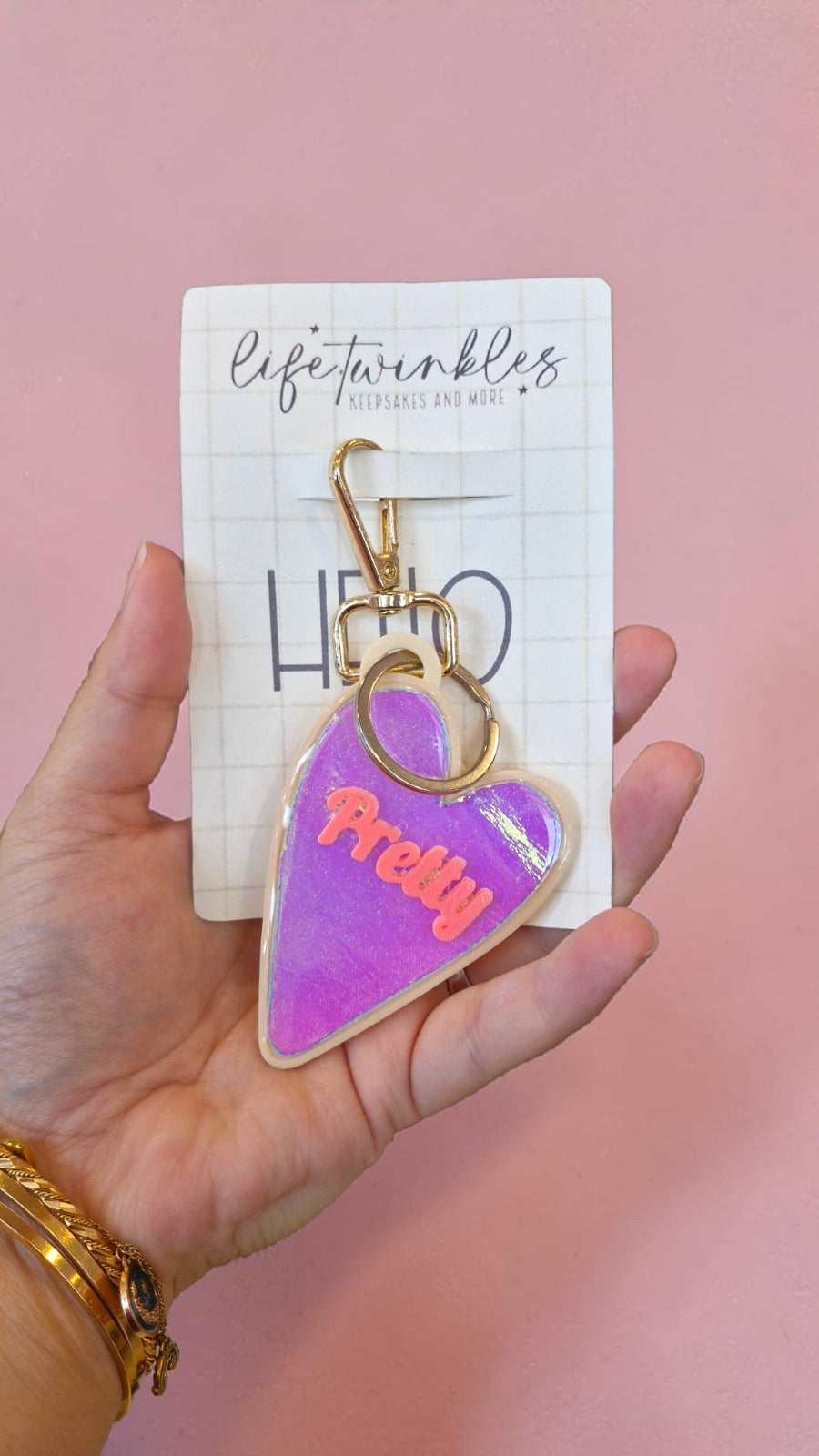 Glow Hearts Keychains