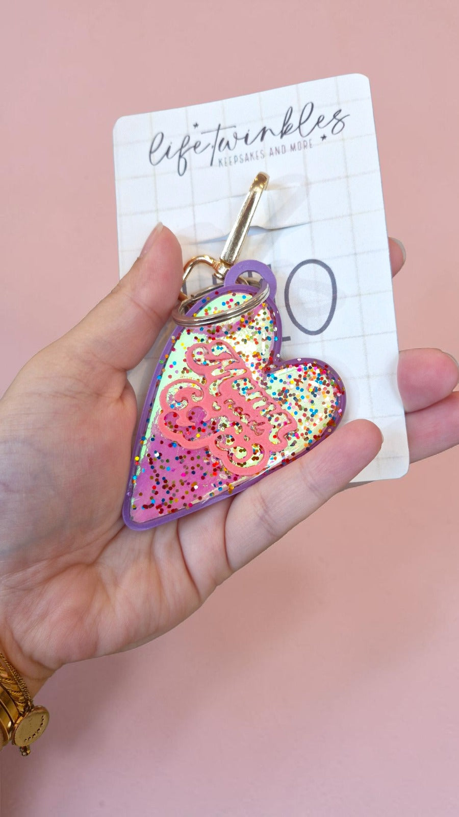 Glow Hearts Keychains
