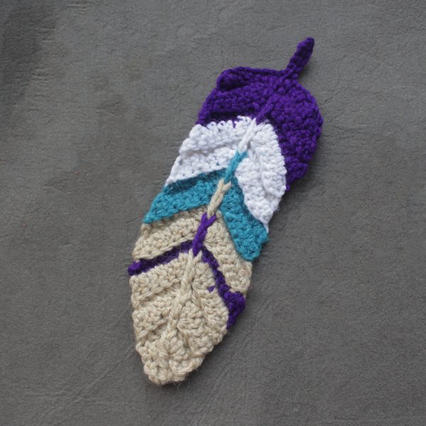 Crochet Reversible Feather Bookmarks - Image 4