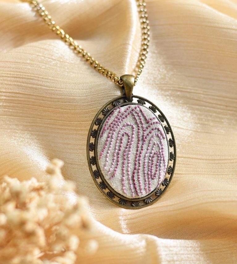 Fingerprint Oval Pendant