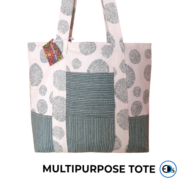 Green & White Multipurpose tote