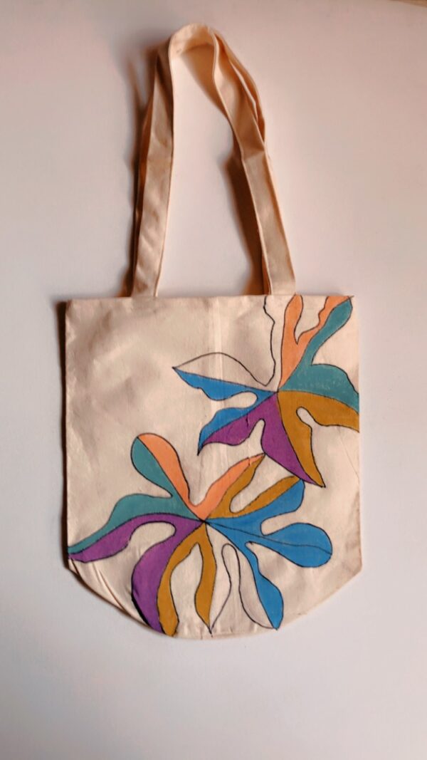 Hand painted tote bag